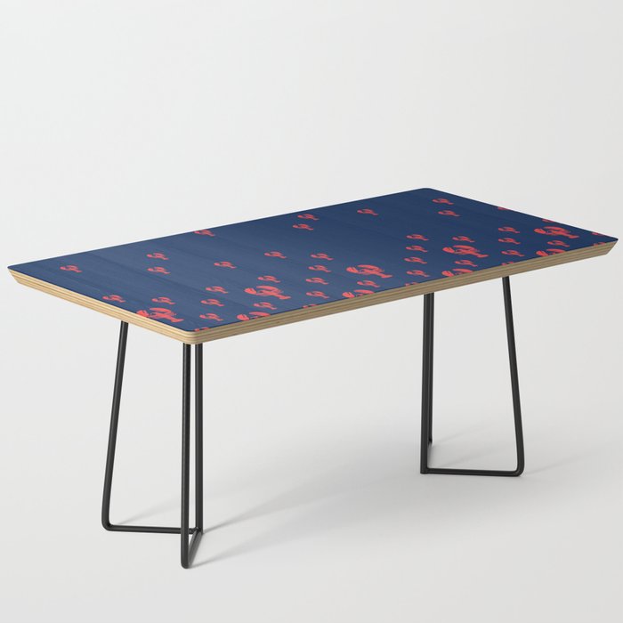 Lobster Squadron on navy background. Coffee Table