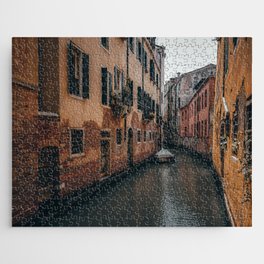 Venice Italy with gondola boats in canals surrounded by beautiful architecture along the grand canal Jigsaw Puzzle