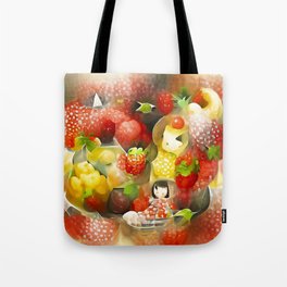Strawberry Fruit Bowl Tote Bag