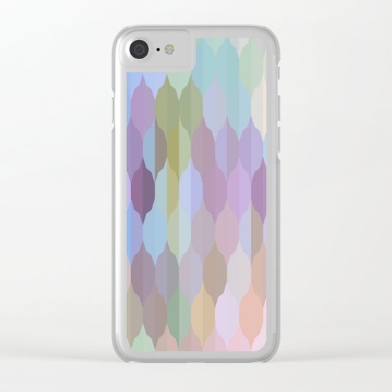 Pastel Geometric Abstract Clear iPhone Case