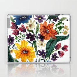 Spring Loose Watercolor Flowers Laptop & iPad Skin