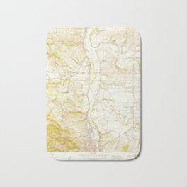 Paso Robles, CA from 1948 Vintage Map - High Quality Bath Mat | Topographic, Classy, Decoration, California, Historical, Old, Vintage, Graphicdesign, History, Modern 