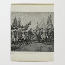 The surrender of Cornwallis at Yorktown A.D. 1781, Vintage Print Poster