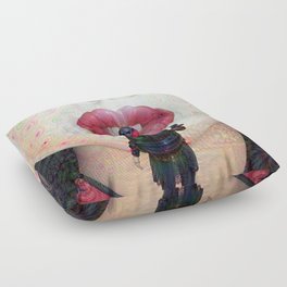 Kissing your face with my beautiful lips Floor Pillow