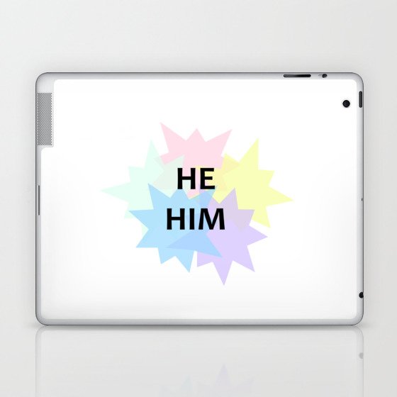 he/him pronouns Laptop & iPad Skin