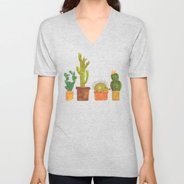 Hedgehog and Cactus (incognito) V Neck T Shirt
