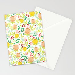 Blush Peach Spring Floral Meadow Stationery Card