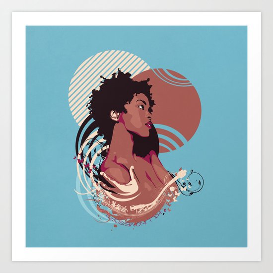 =Lauryn Hill///Killing Me Softly With This Song= Art Print