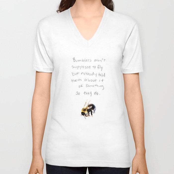 Beespiration.  V Neck T Shirt