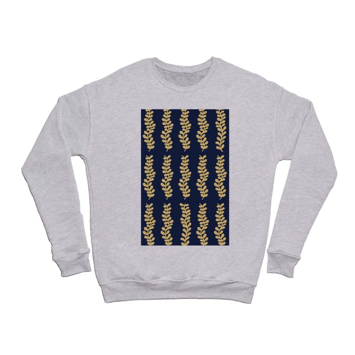 Golden Vines on Deep Blue Crewneck Sweatshirt