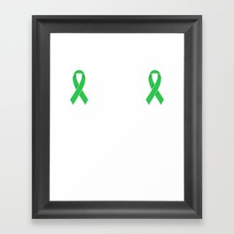 Cerebral Palsy Green Ribbon Brain Damage Awareness Framed Art Print