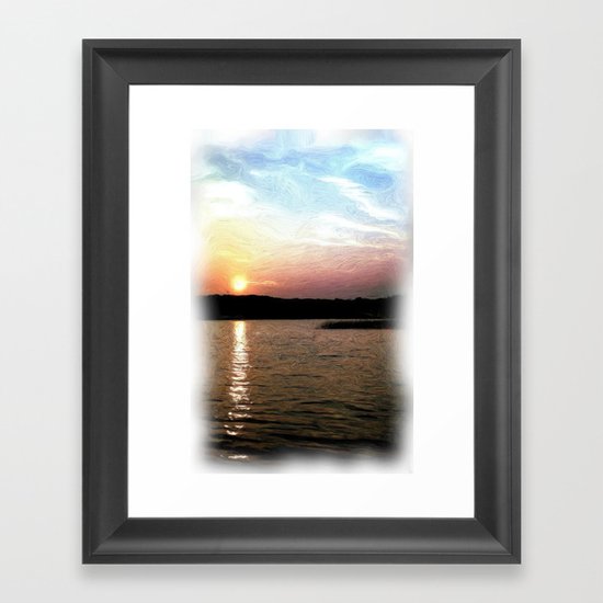 Sunset at the Lake Framed Art Print