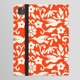 Otomi inspired flowers and birds iPad Folio Case