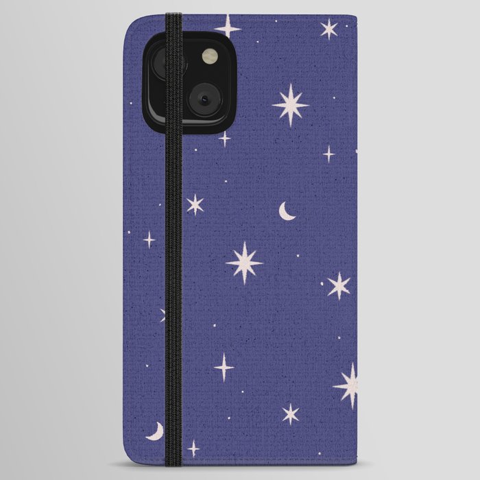 Starry night dark blue iPhone Wallet Case
