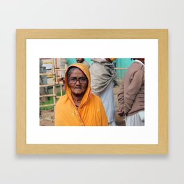 India Woman Portrait  Framed Art Print