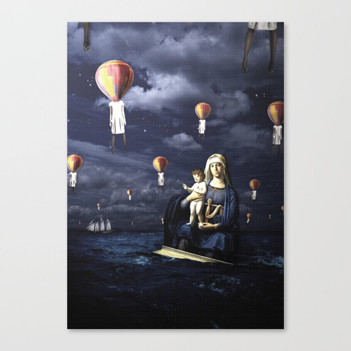 Madonna with Child (on the high sea) Canvas Print