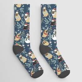 Christmas Pugs Socks | Winter, Greeting, Gifts, Decorations, Hug, Drawing, Xmastree, Home, Curated, Decor 