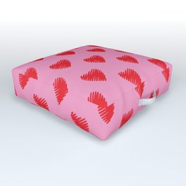 MI TONTO CORAZON Outdoor Floor Cushion | Valentine, Romantic, Amazing, Graphicdesign, Top, Home, Corazon, Hearts, Modern, Pink 