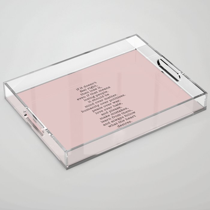 r.m. Drake quote Acrylic Tray