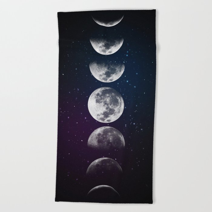 Phases of the Moon Beach Towel