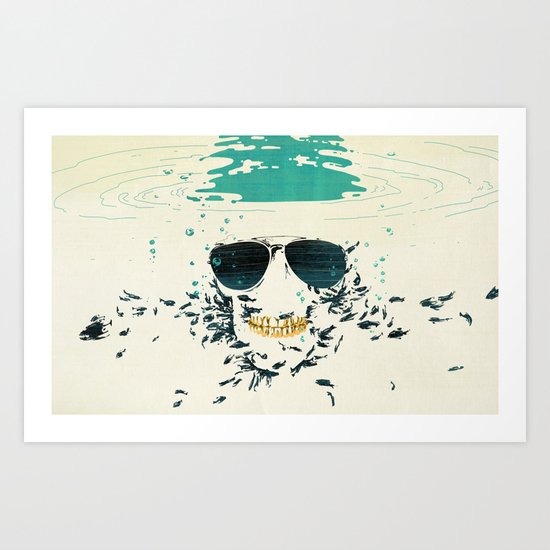 Sleeping with the fishes Art Print