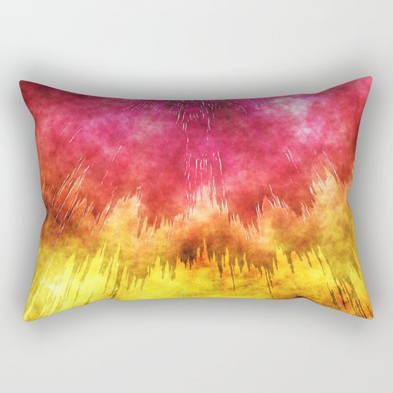 Colorful Textured Tie Dye Rectangular Pillow