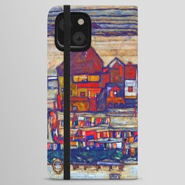 Egon Schiele Houses with Colorful Laundry iPhone Wallet Case