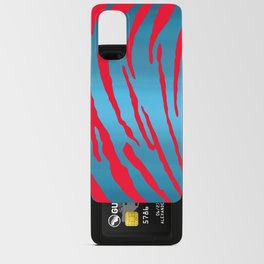 Metallic Tiger Stripes Blue Red Android Card Case