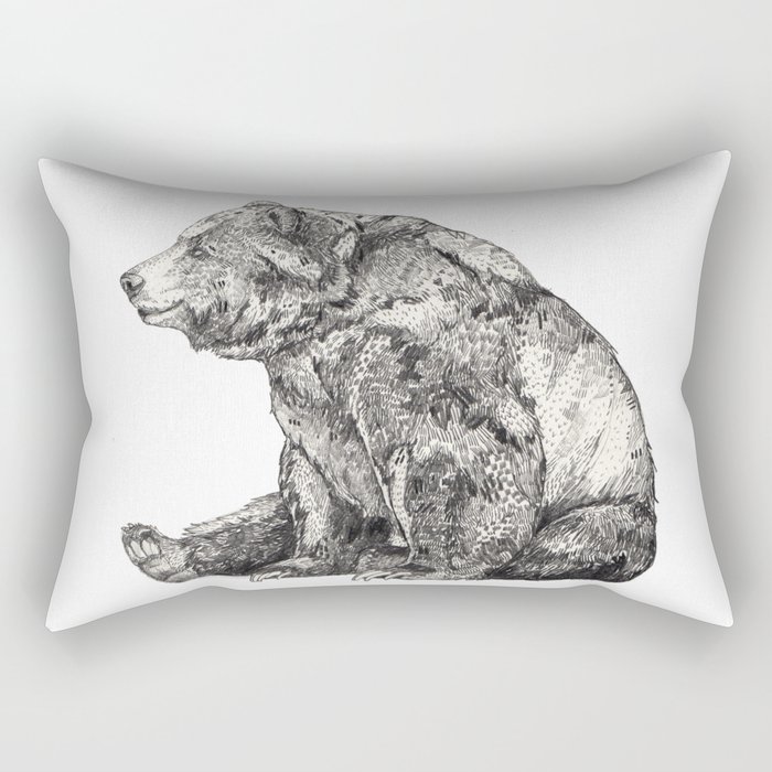 Bear // Graphite Rectangular Pillow