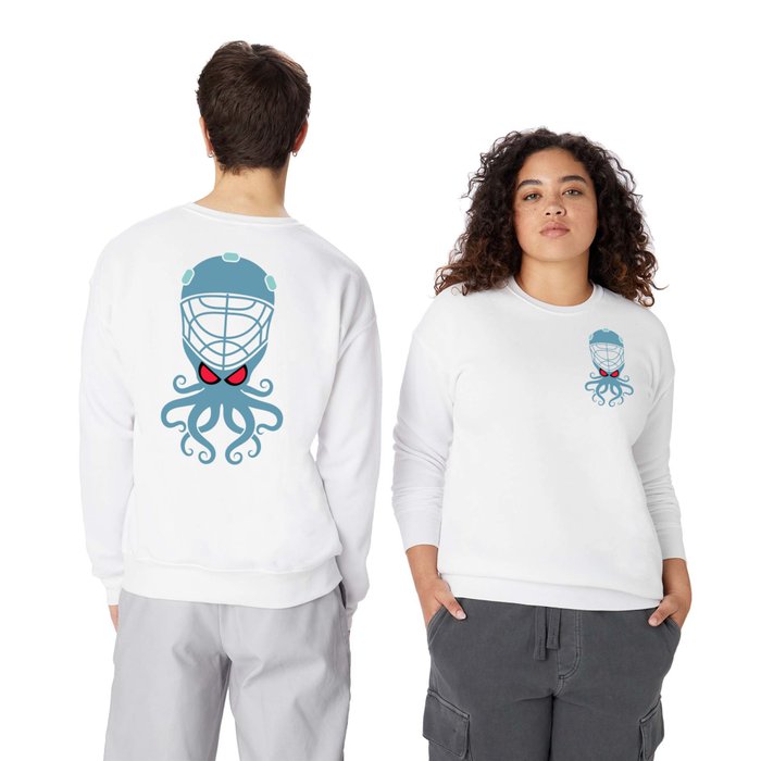 Society6 Crewneck Sweatshirt | Seattle Kraken Alternative Mascot Color Scheme 2. by Pacificnwenergy - Full Front Graphic - Athletic Heather - XX-Large