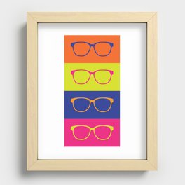 Popart Hipster Eyeglasses Recessed Framed Print