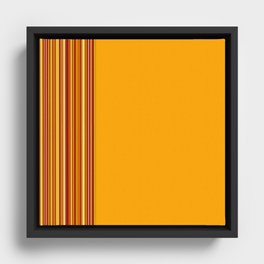 Yellow and warm stripes Framed Canvas