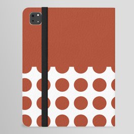 Elegant Dots Polka Dots Circles Spots Burnt Orange White iPad Folio Case