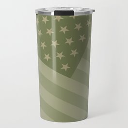 Camo Stars and Stripes – USA Flag in Military Camouflage Colors [FalseFlag 1] Travel Mug