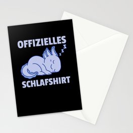 Official Sleep Shirt Axolotl Cute Animals Relax Stationery Card