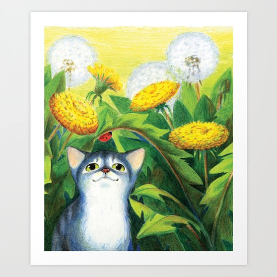 Curious kitten Art Print
