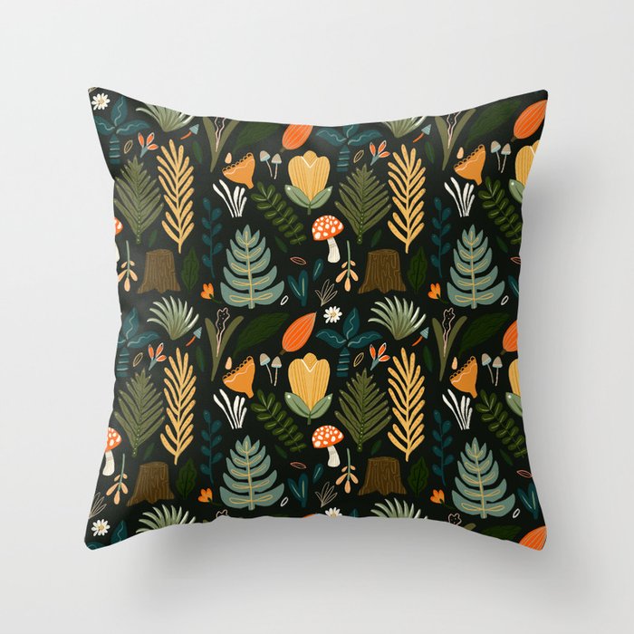 FOREST PATTERN Throw Pillow