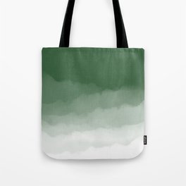 Hunter Green Watercolor Ombre (hunter green/white) Tote Bag