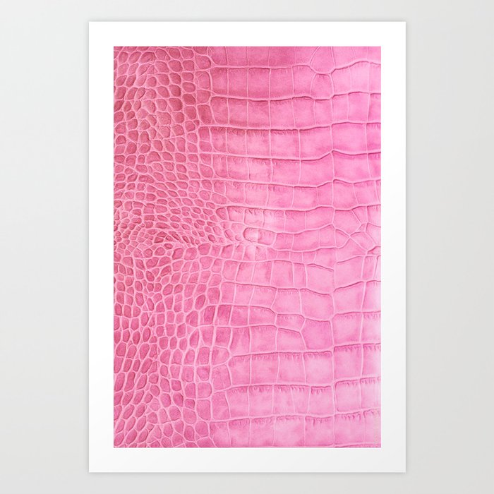 Croco leather effect - sweet pink Art Print