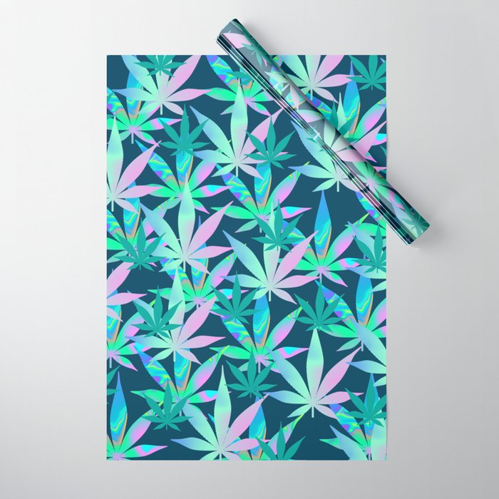Holographic Marijuana Wrapping Paper by Alexander Mils