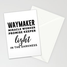 Waymaker - Bible Verses 1 - Christian - Faith Based - Inspirational - Spiritual, Religious Stationery Card