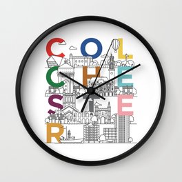 Colchester Town - Typoline Cities Wall Clock