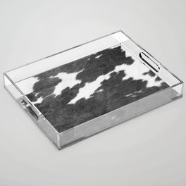 Monochrome Cowhide Composition Acrylic Tray