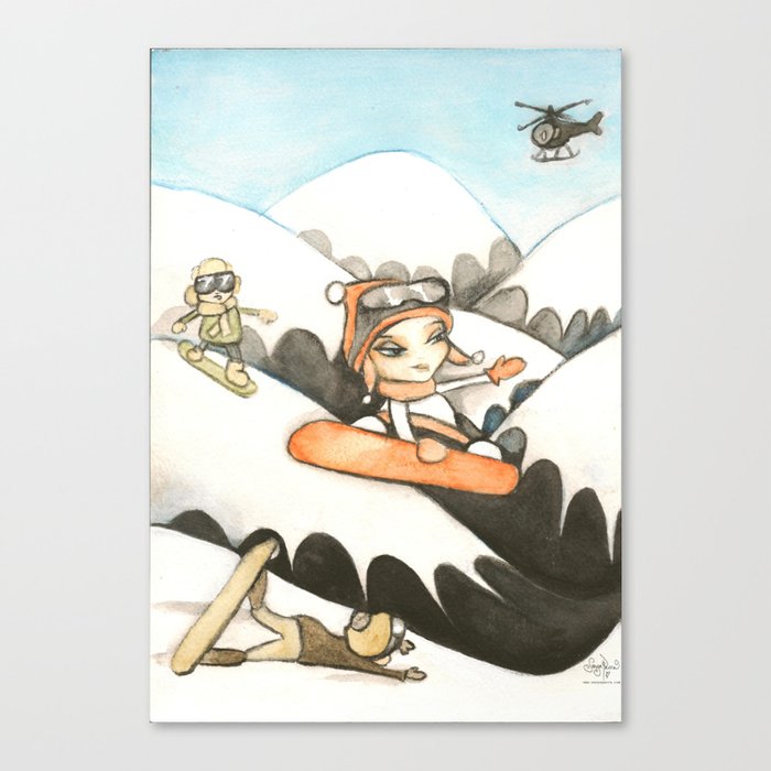 Snowboarders Canvas Print