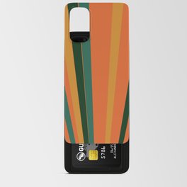 Summer Orange Gold Green Lines in Perspective Sunrise Android Card Case
