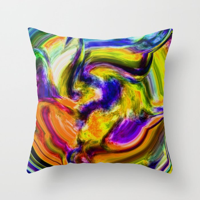 Colorful Shapes Throw Pillow