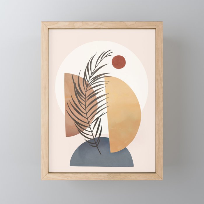 Minimal Abstract Shapes No.50 Framed Mini Art Print