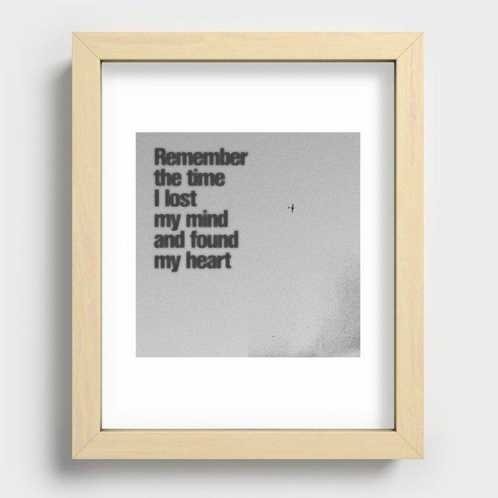 Remember The Time... Recessed Framed Print