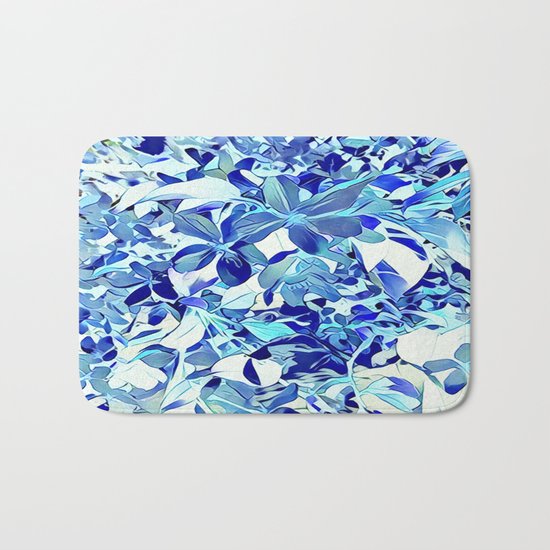 Blue sakura Bath Mat