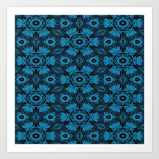 Black and Blue String Art 4406 Art Print